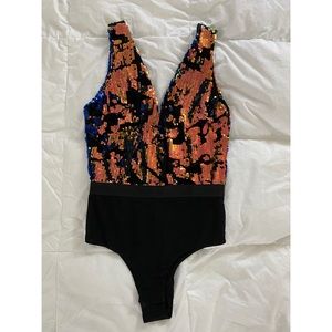 NWT NASTY GAL SEQUINED BODY SUIT